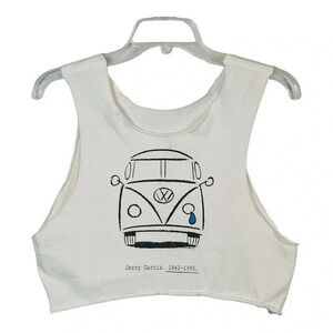 VINTAGE 1995 VOLKSWAGEN‎ JERRY GARCIA MEMORIAL GRATEFUL DEAD CROPPED TEE SMALL